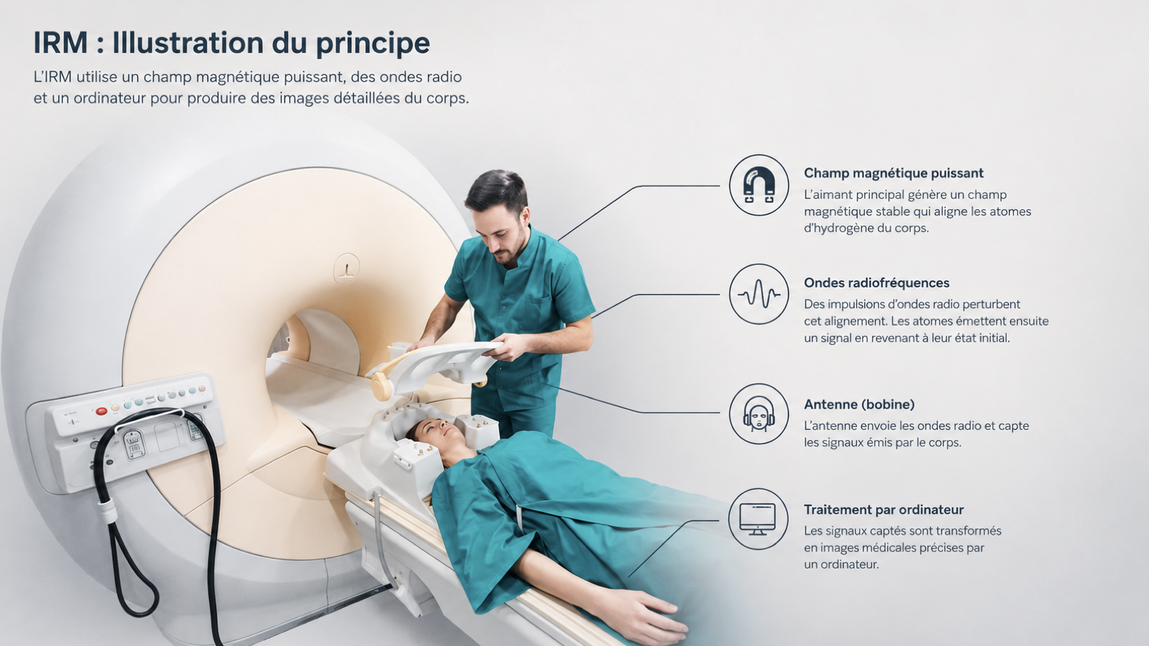 Illustration représentative d’une application d’imagerie IRM